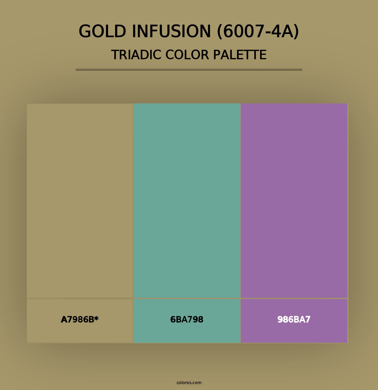 Gold Infusion (6007-4A) - Triadic Color Palette