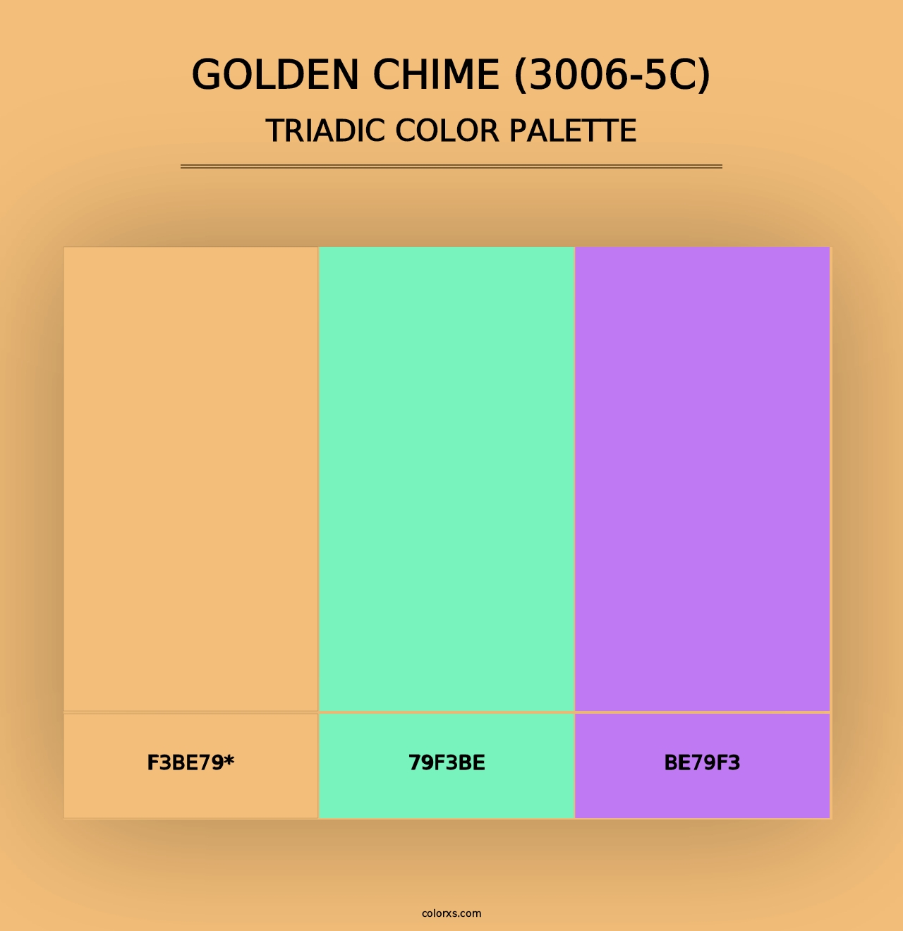 Golden Chime (3006-5C) - Triadic Color Palette