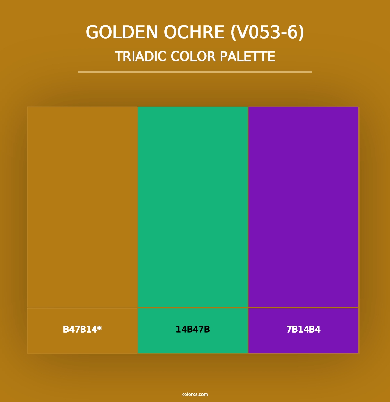 Golden Ochre (V053-6) - Triadic Color Palette