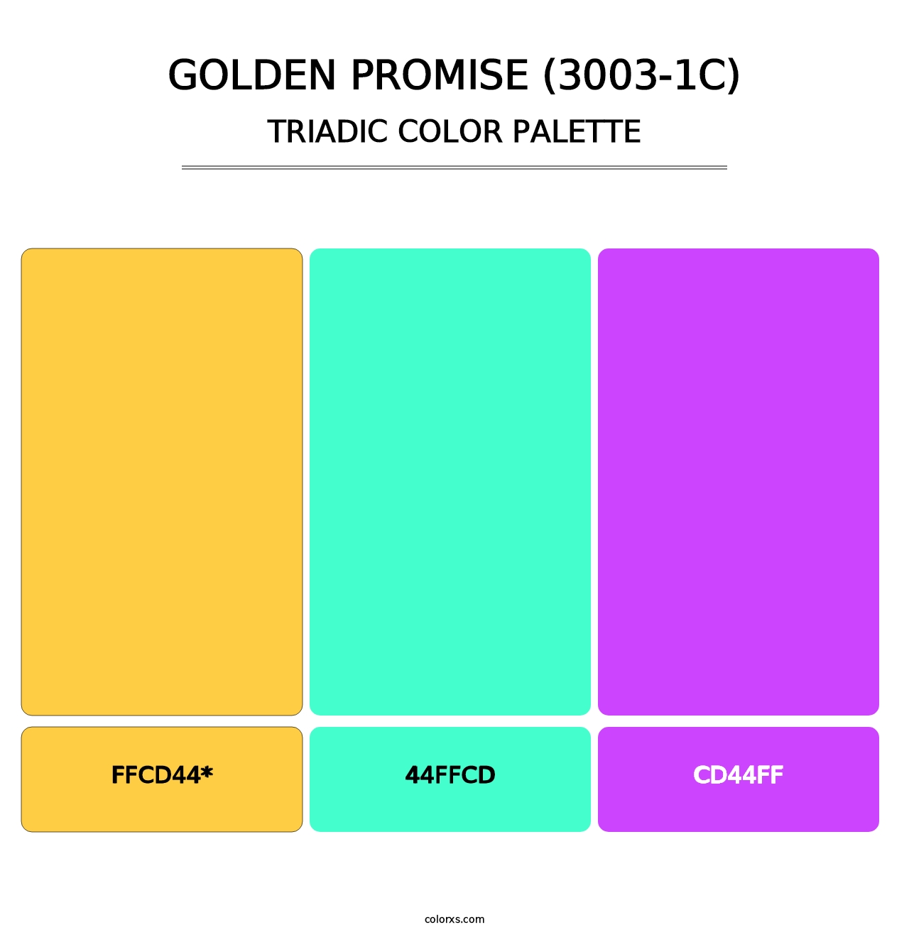 Golden Promise (3003-1C) - Triadic Color Palette