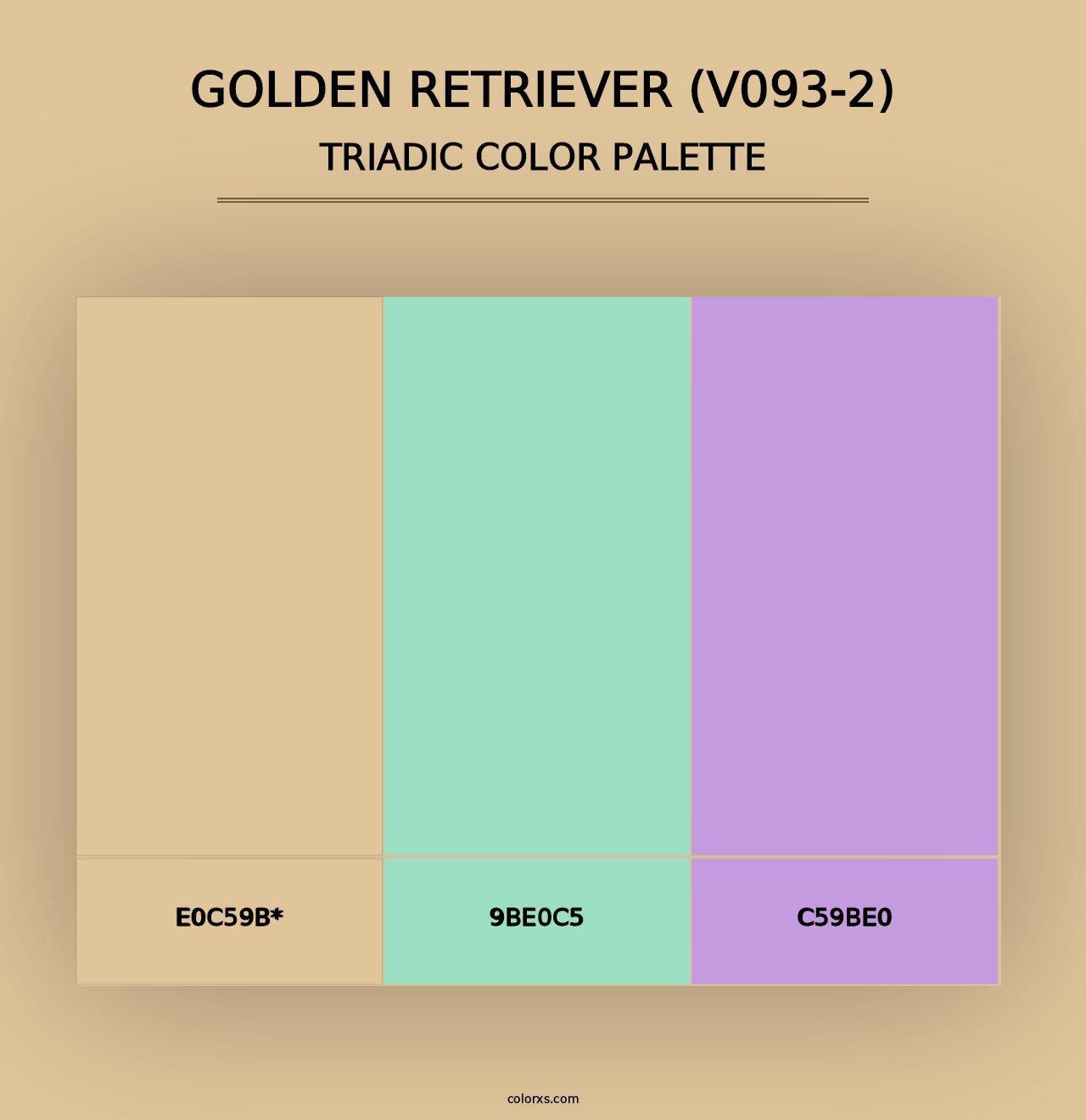 Golden Retriever (V093-2) - Triadic Color Palette