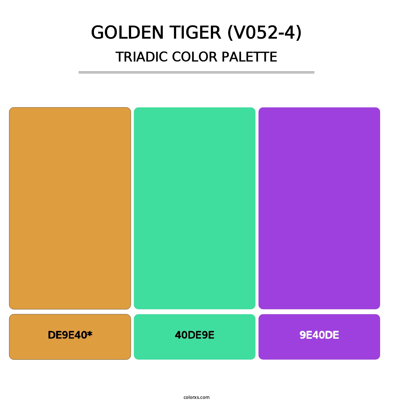 Golden Tiger (V052-4) - Triadic Color Palette