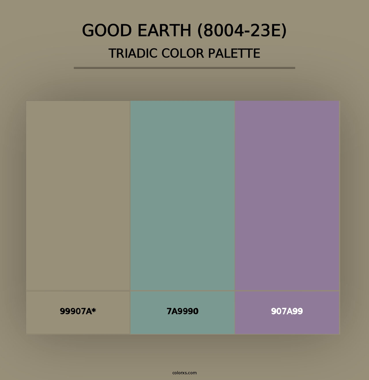 Good Earth (8004-23E) - Triadic Color Palette