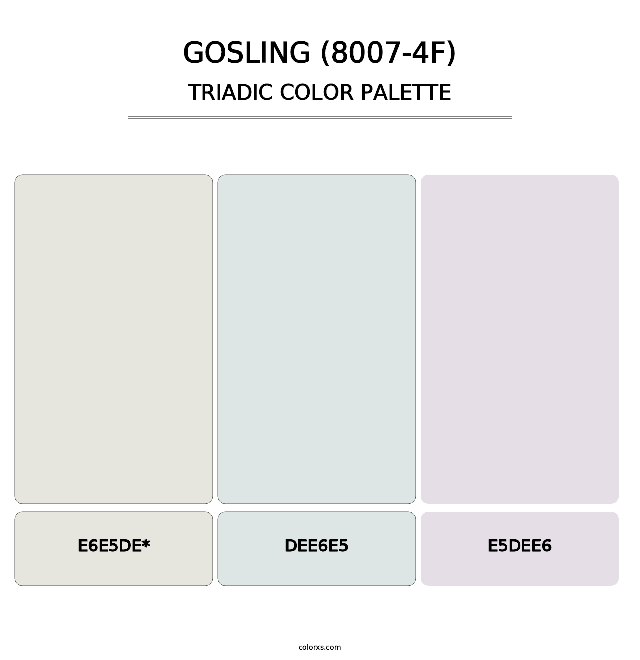 Gosling (8007-4F) - Triadic Color Palette