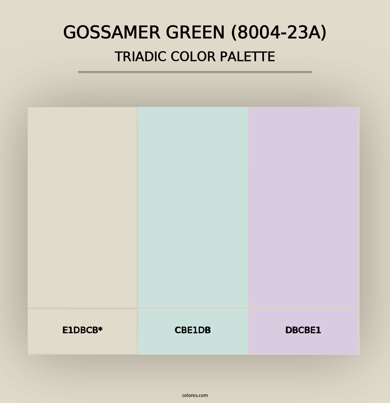 Gossamer Green (8004-23A) - Triadic Color Palette