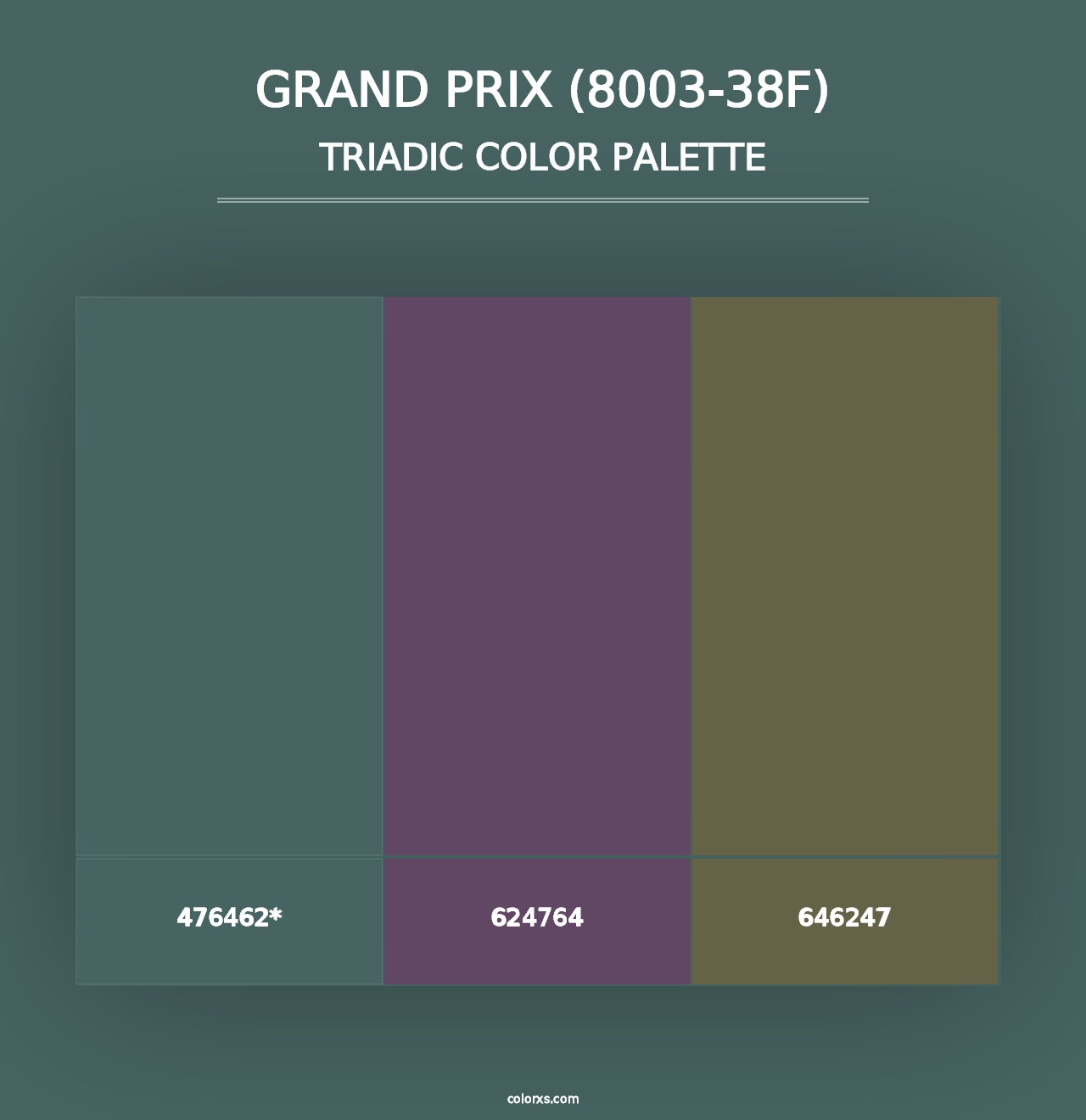 Grand Prix (8003-38F) - Triadic Color Palette