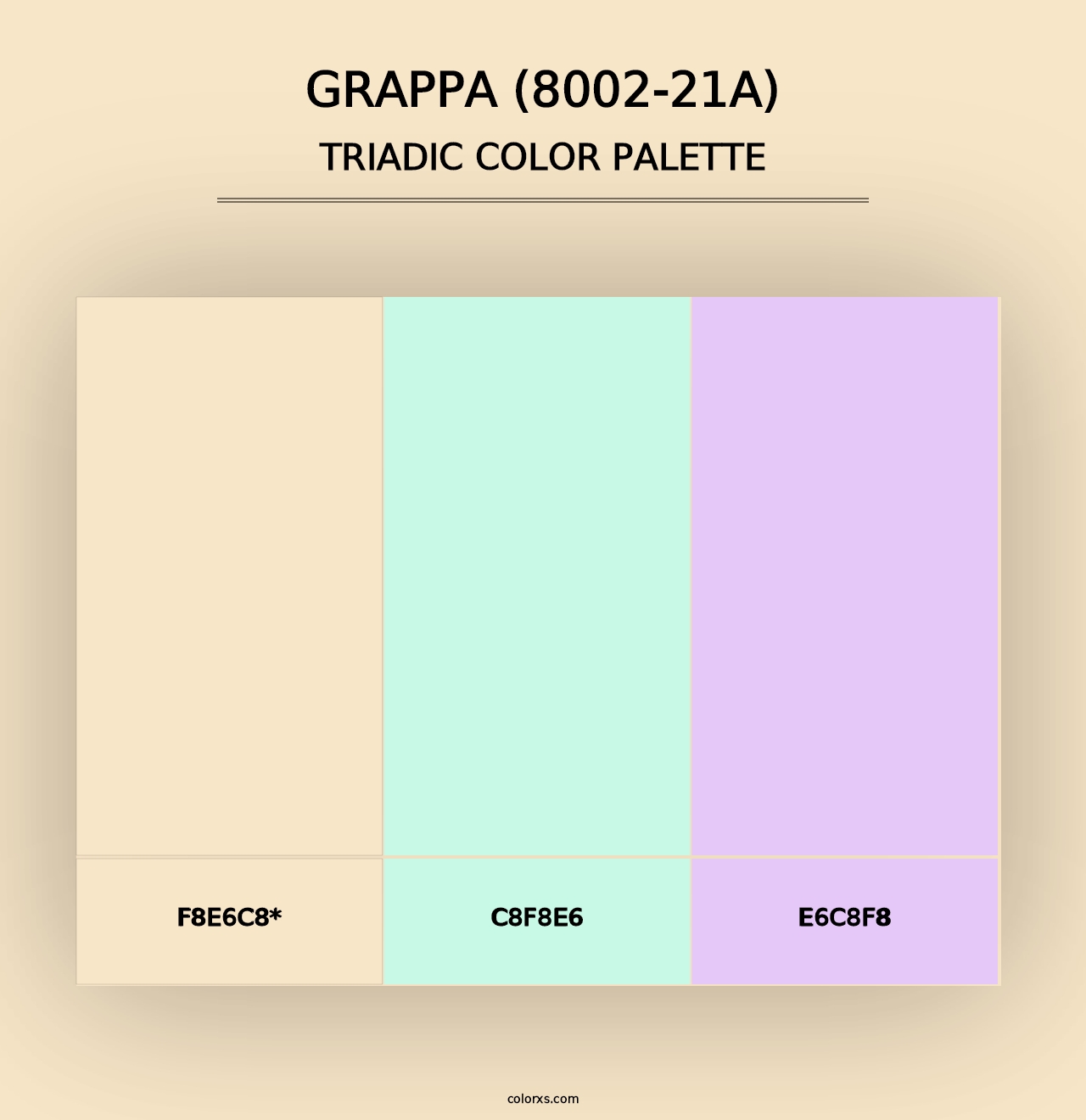 Grappa (8002-21A) - Triadic Color Palette