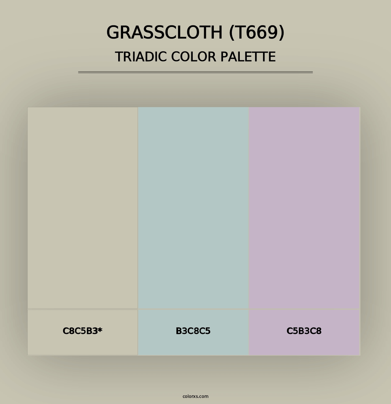 Grasscloth (T669) - Triadic Color Palette