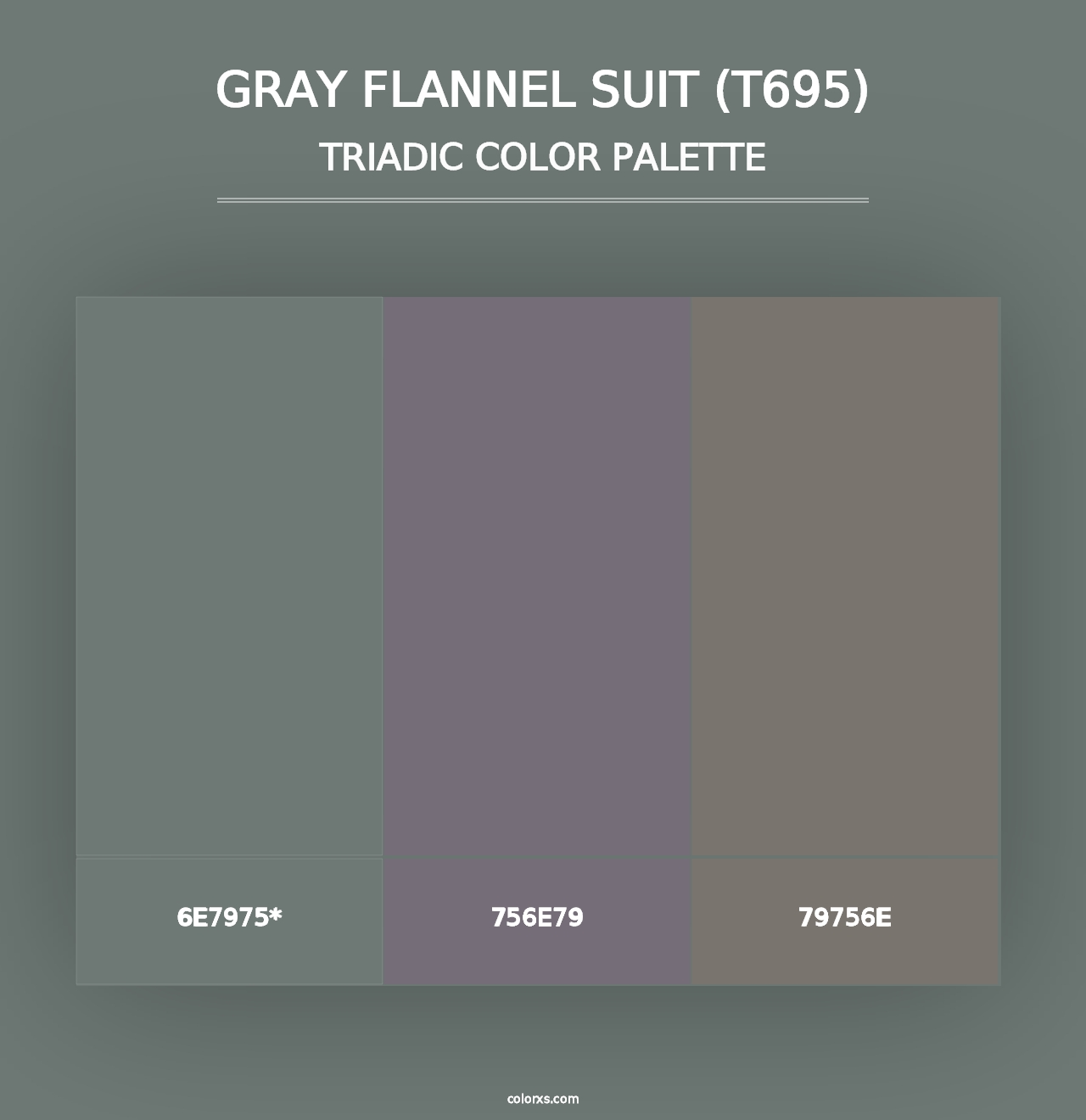 Gray Flannel Suit (T695) - Triadic Color Palette