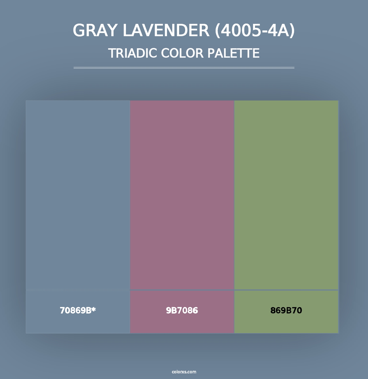 Gray Lavender (4005-4A) - Triadic Color Palette