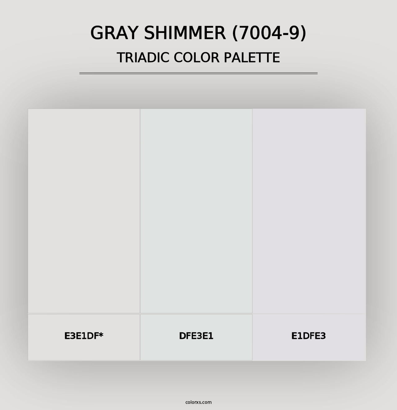 Gray Shimmer (7004-9) - Triadic Color Palette