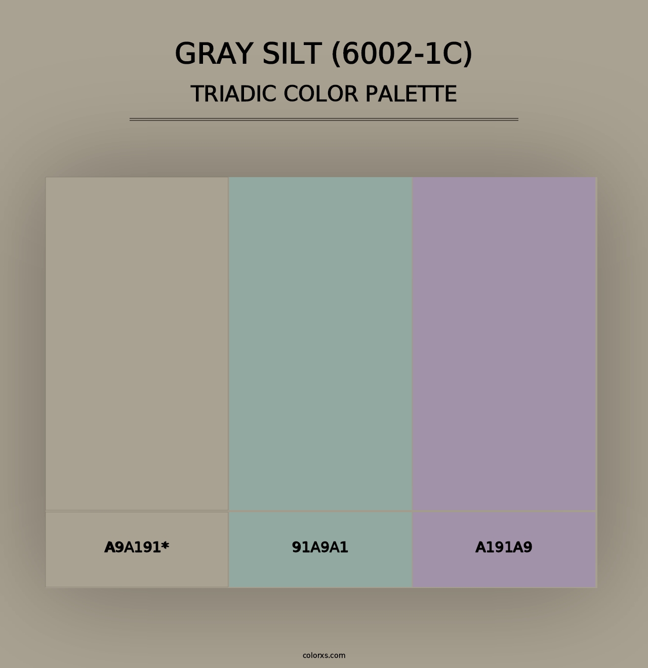 Gray Silt (6002-1C) - Triadic Color Palette