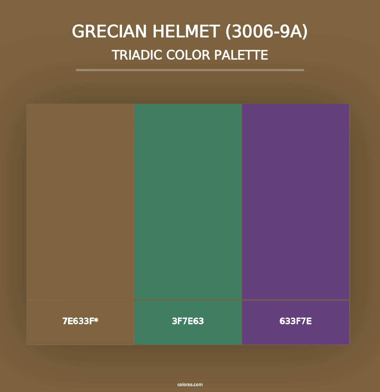 Grecian Helmet (3006-9A) - Triadic Color Palette