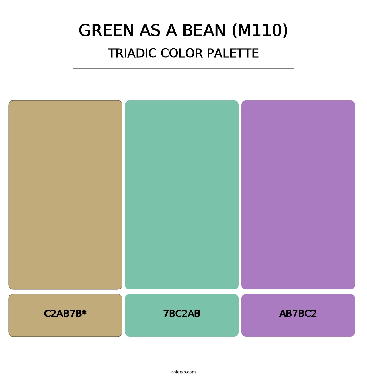 Green as a Bean (M110) - Triadic Color Palette