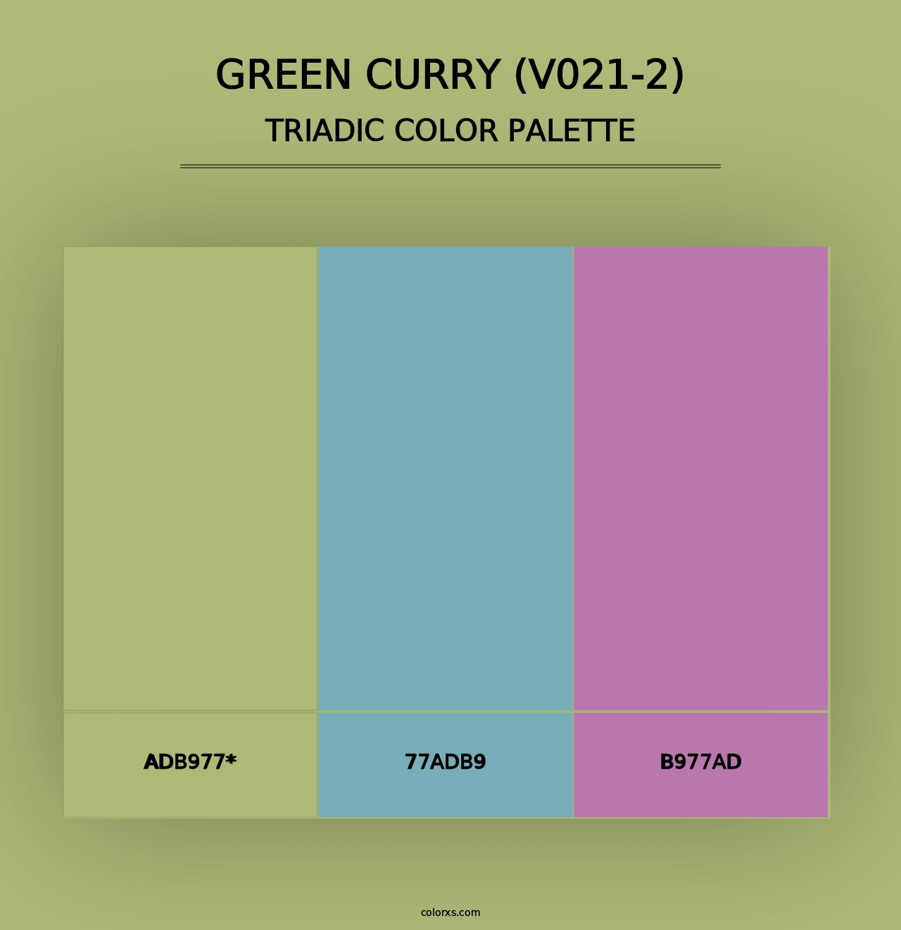 Green Curry (V021-2) - Triadic Color Palette