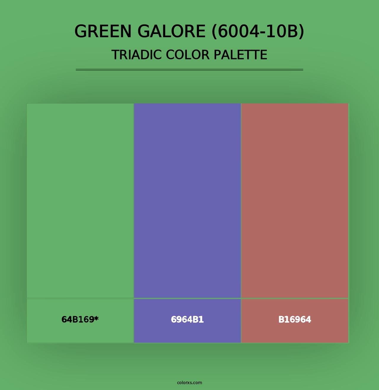 Green Galore (6004-10B) - Triadic Color Palette