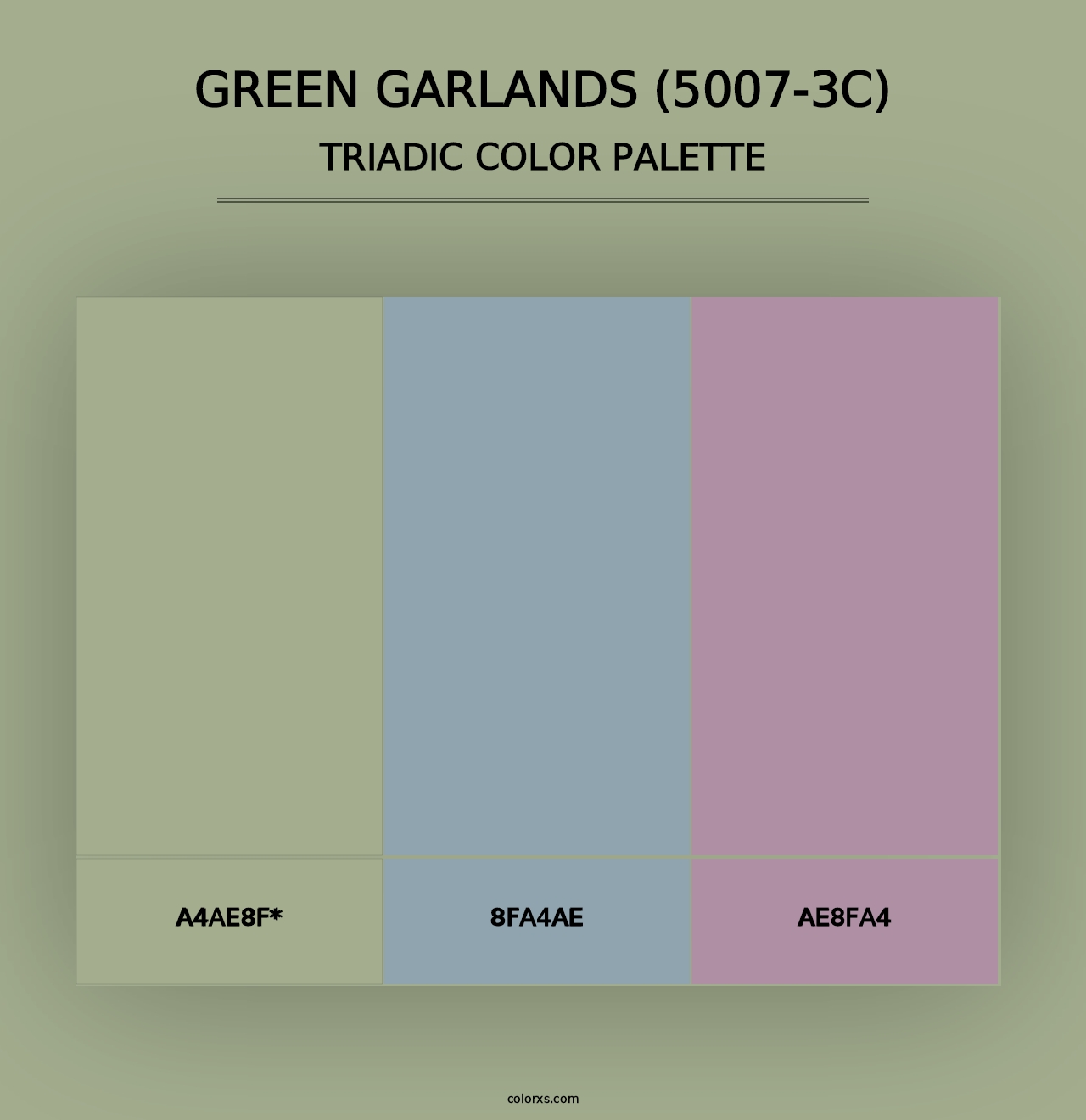 Green Garlands (5007-3C) - Triadic Color Palette