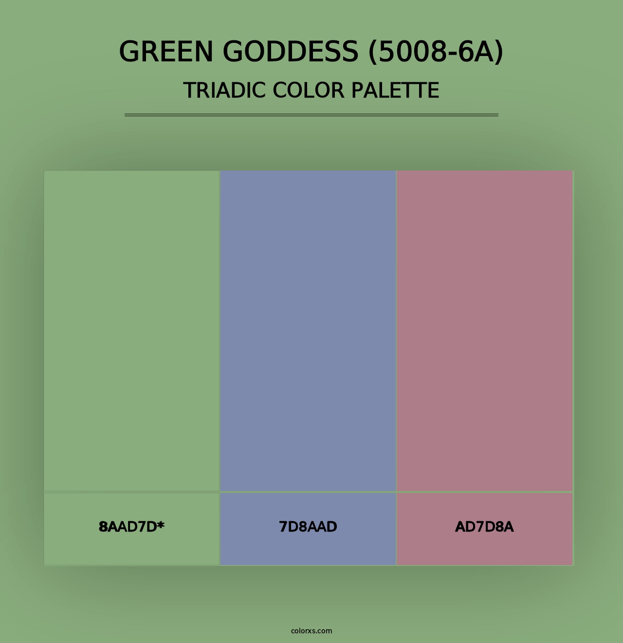 Green Goddess (5008-6A) - Triadic Color Palette