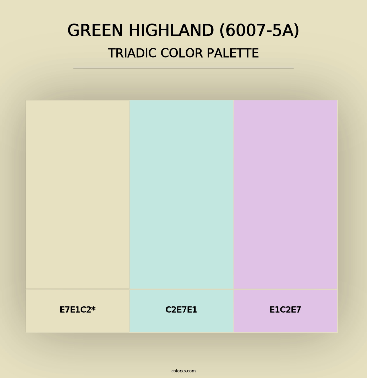 Green Highland (6007-5A) - Triadic Color Palette