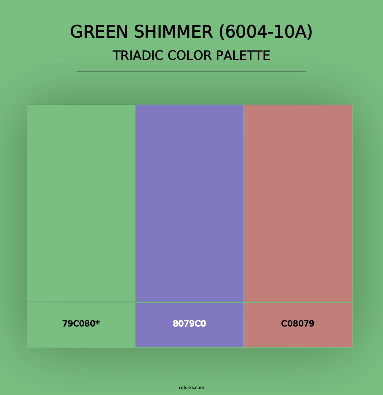 Green Shimmer (6004-10A) - Triadic Color Palette