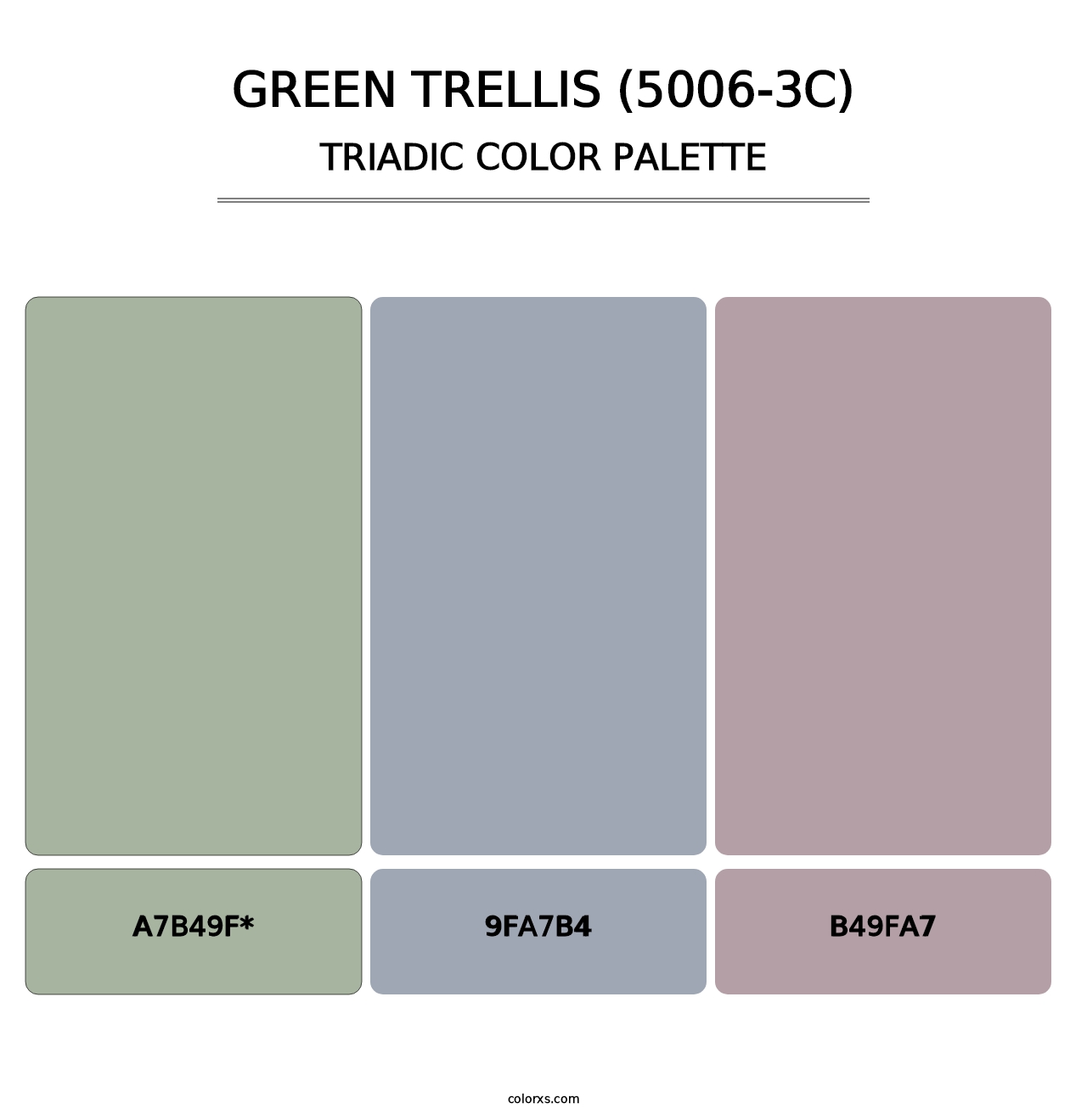 Green Trellis (5006-3C) - Triadic Color Palette