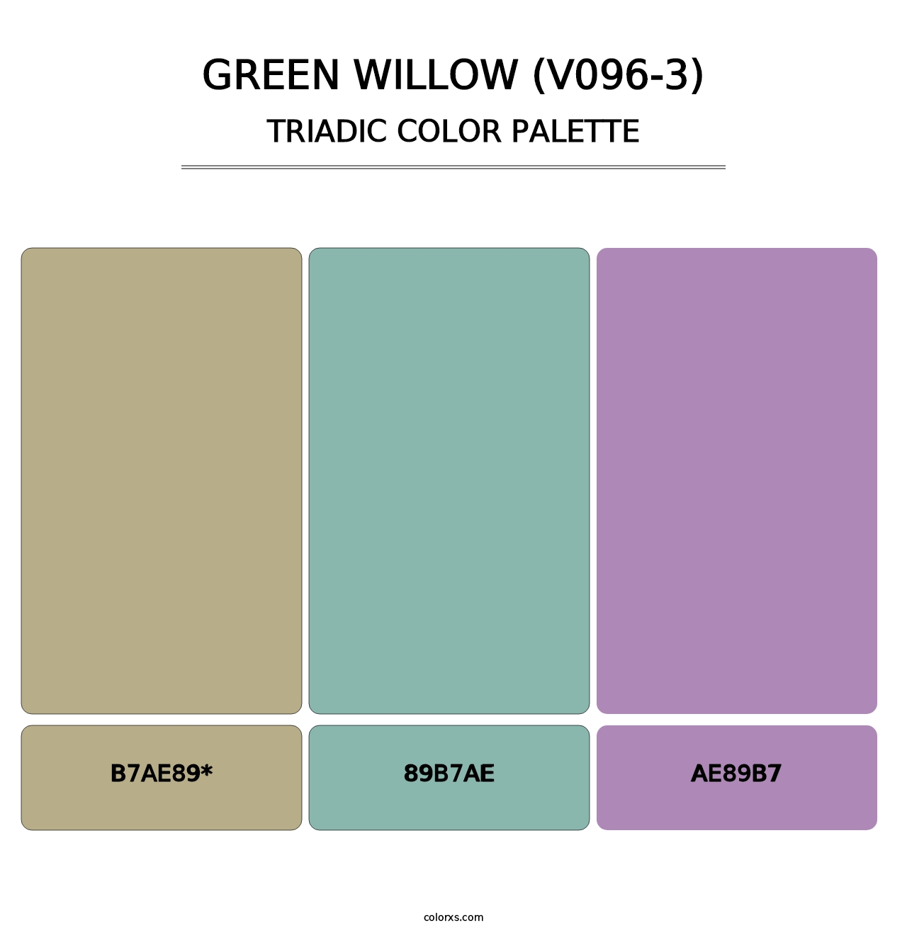 Green Willow (V096-3) - Triadic Color Palette