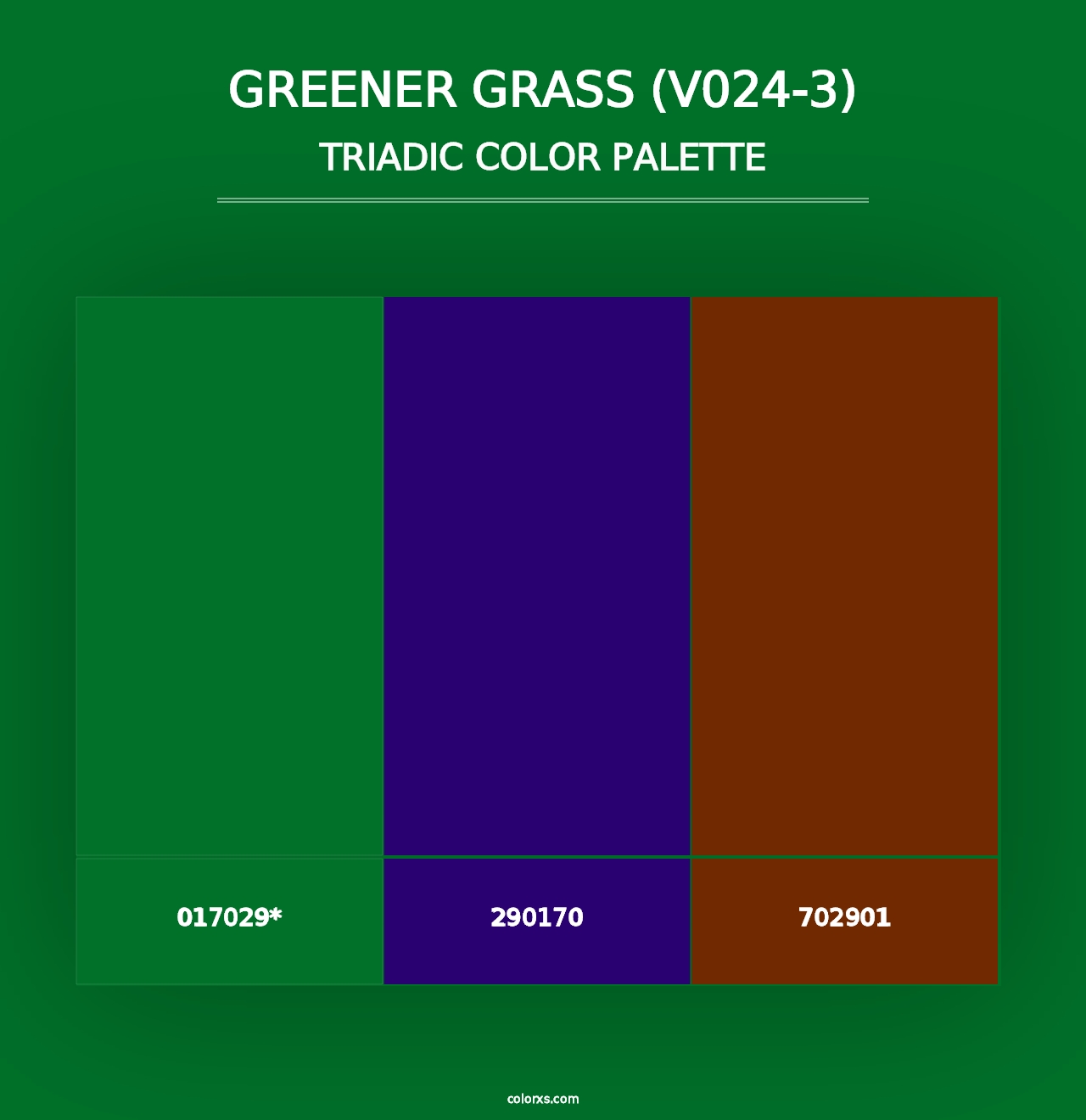 Greener Grass (V024-3) - Triadic Color Palette