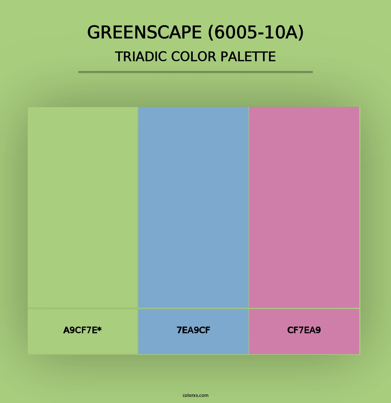 Greenscape (6005-10A) - Triadic Color Palette