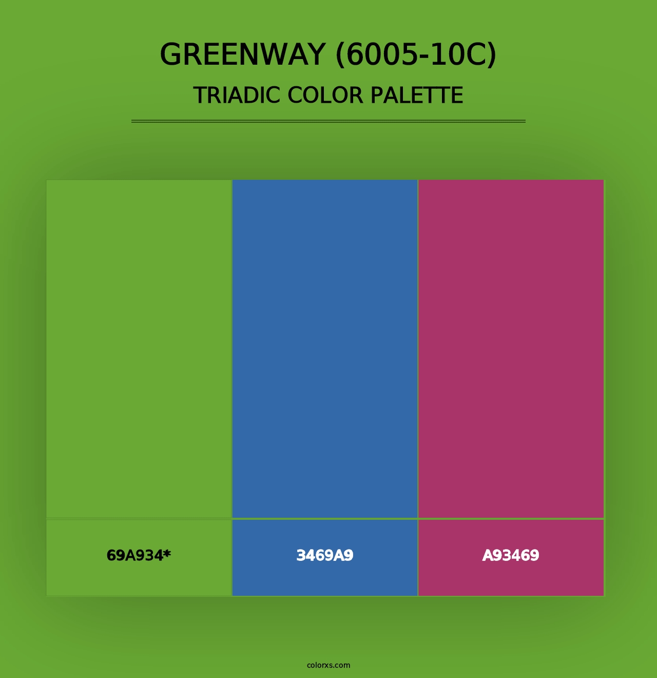 Greenway (6005-10C) - Triadic Color Palette