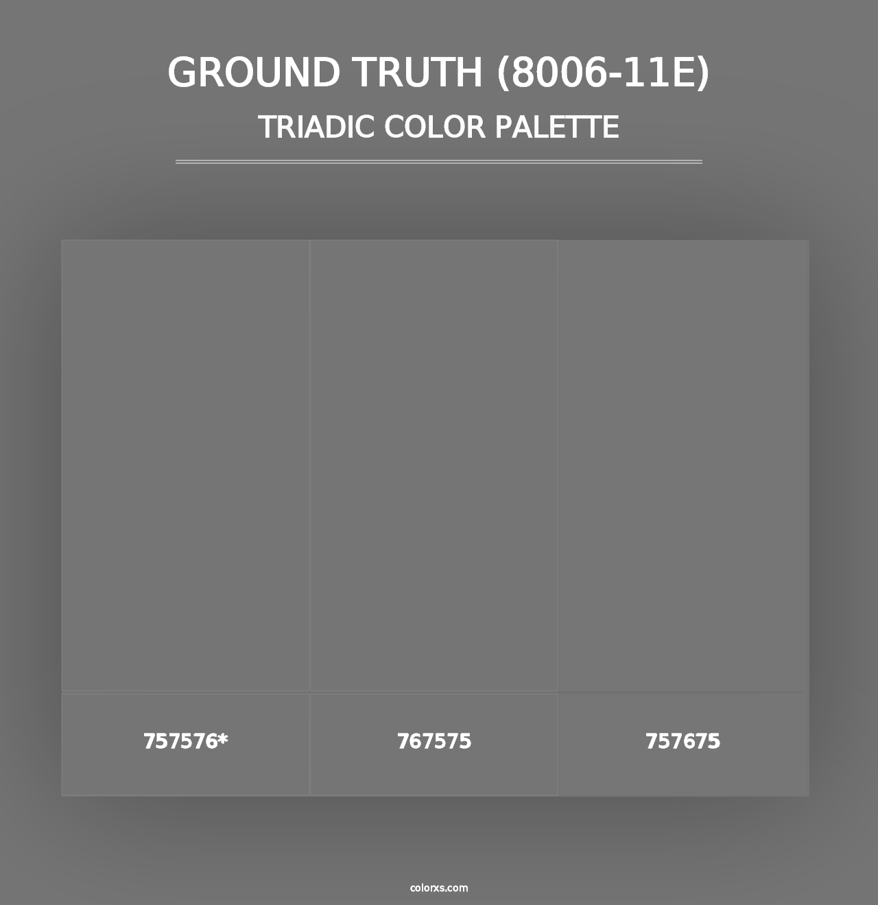 Ground Truth (8006-11E) - Triadic Color Palette