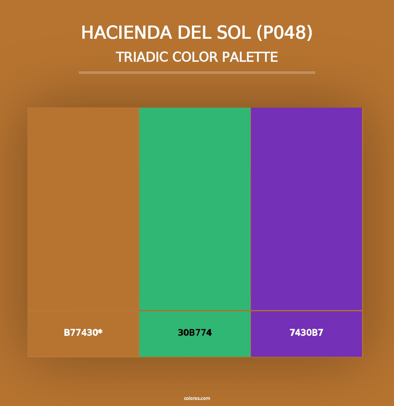 Hacienda del Sol (P048) - Triadic Color Palette