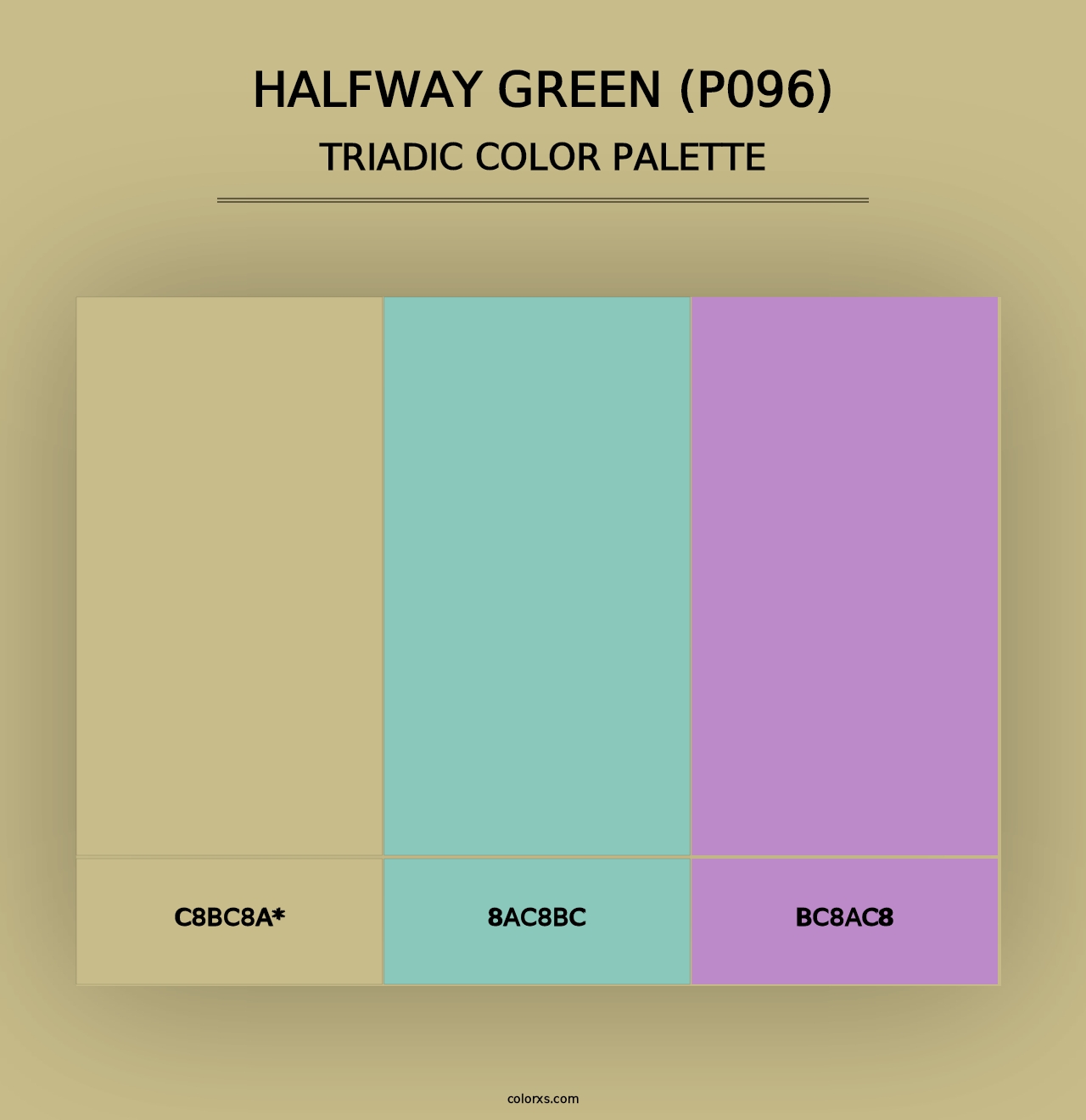 Halfway Green (P096) - Triadic Color Palette