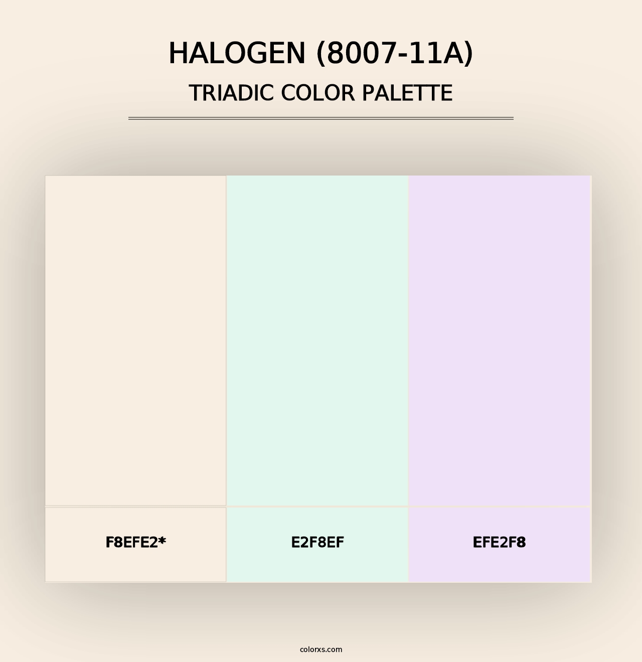 Halogen (8007-11A) - Triadic Color Palette