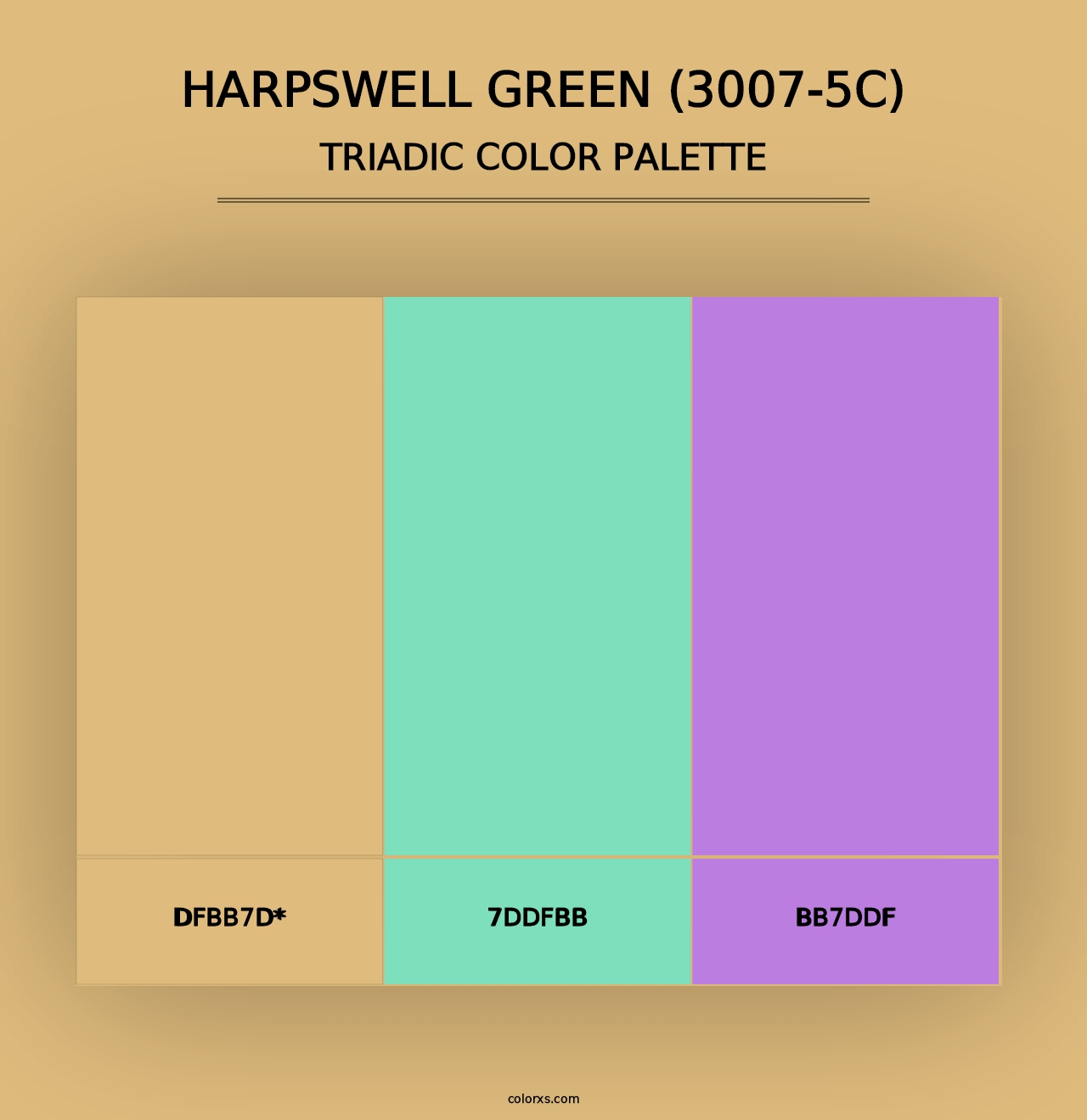 Harpswell Green (3007-5C) - Triadic Color Palette