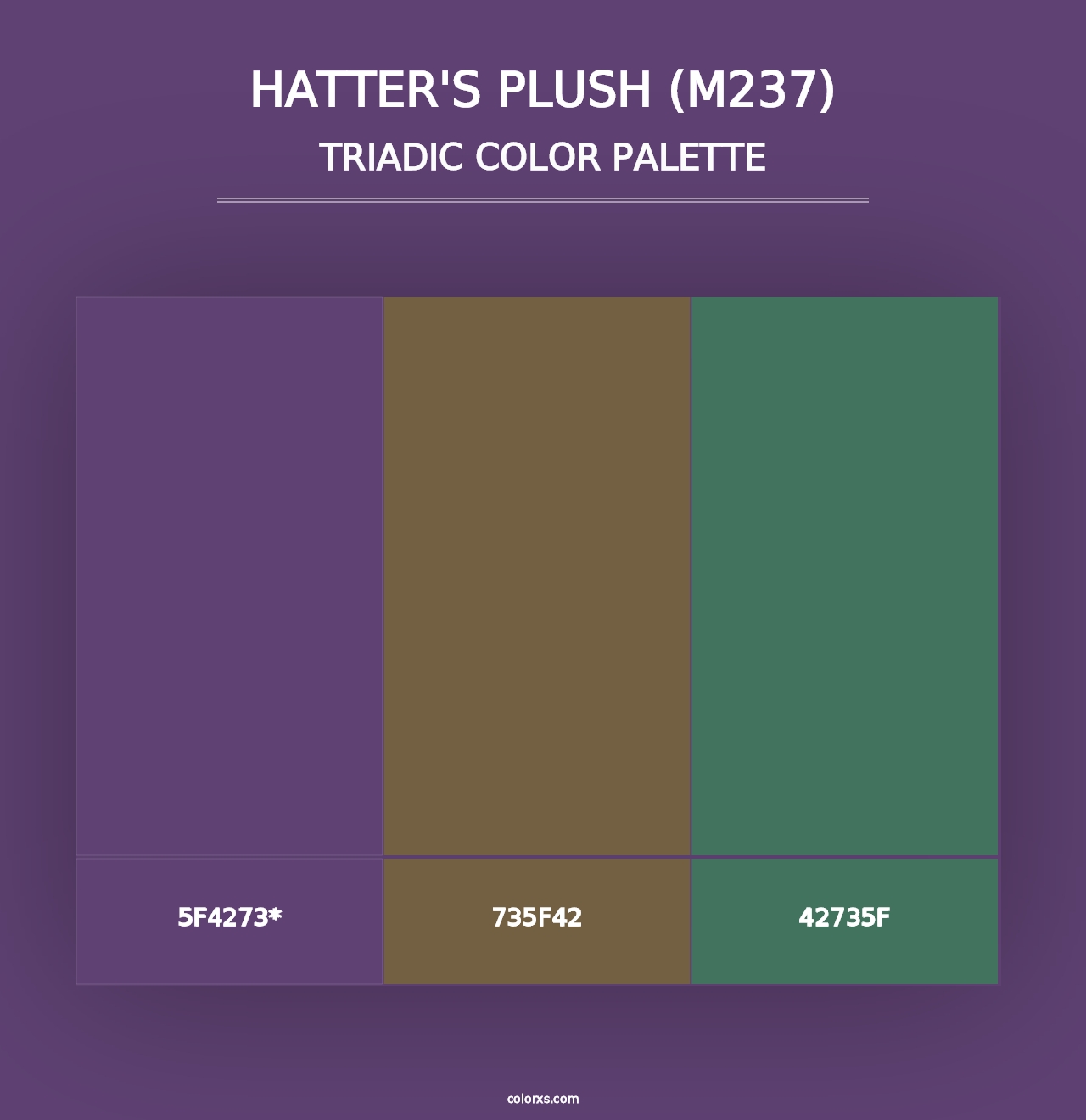 Hatter's Plush (M237) - Triadic Color Palette