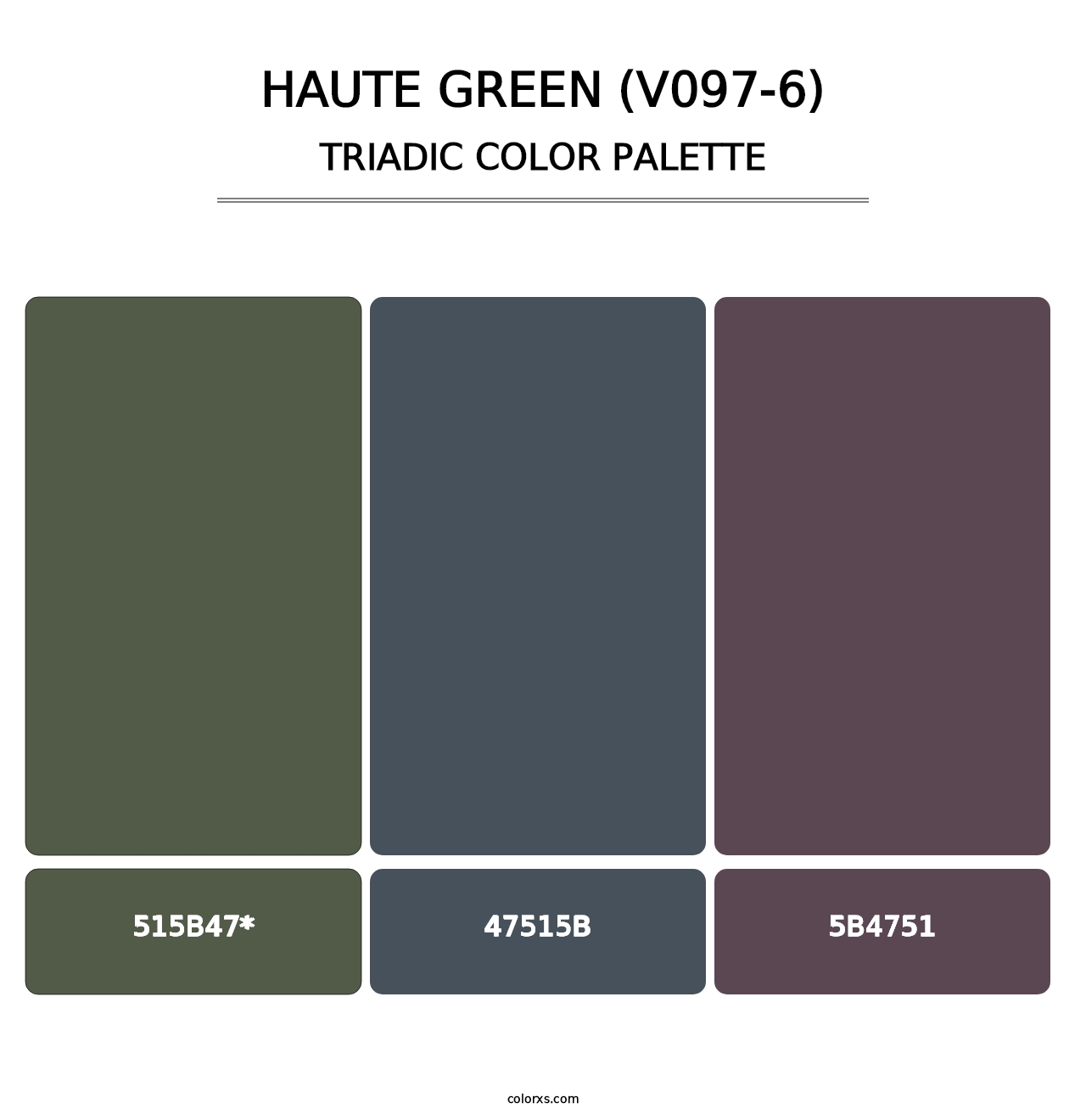 Haute Green (V097-6) - Triadic Color Palette