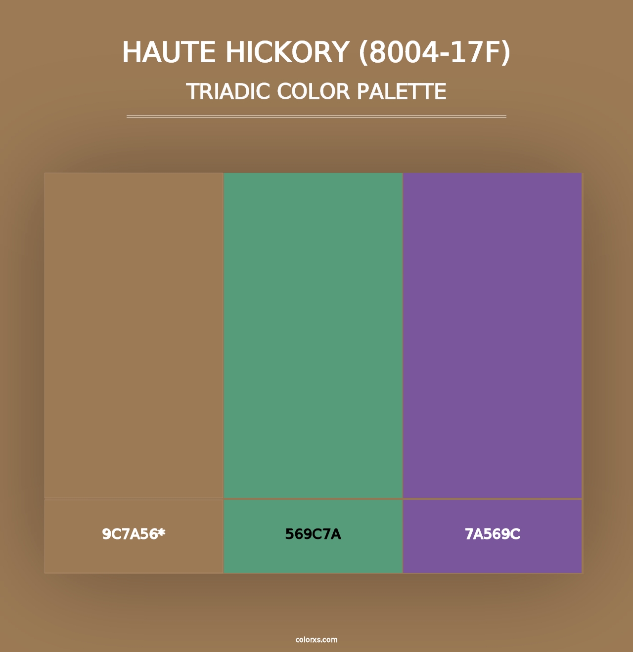 Haute Hickory (8004-17F) - Triadic Color Palette