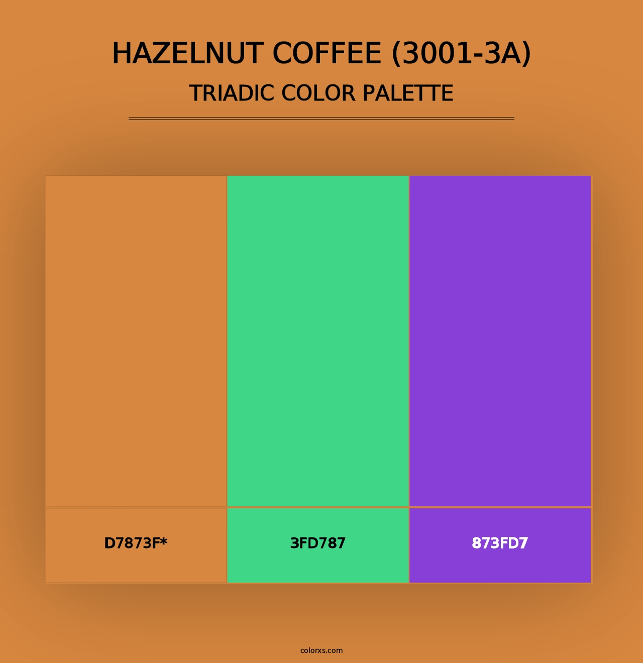 Hazelnut Coffee (3001-3A) - Triadic Color Palette