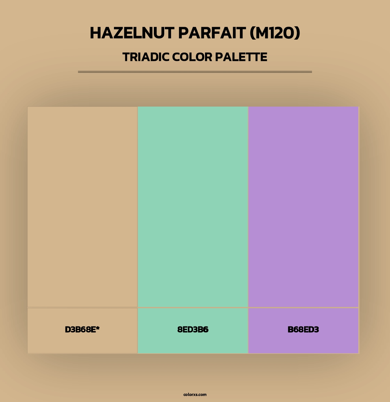 Hazelnut Parfait (M120) - Triadic Color Palette