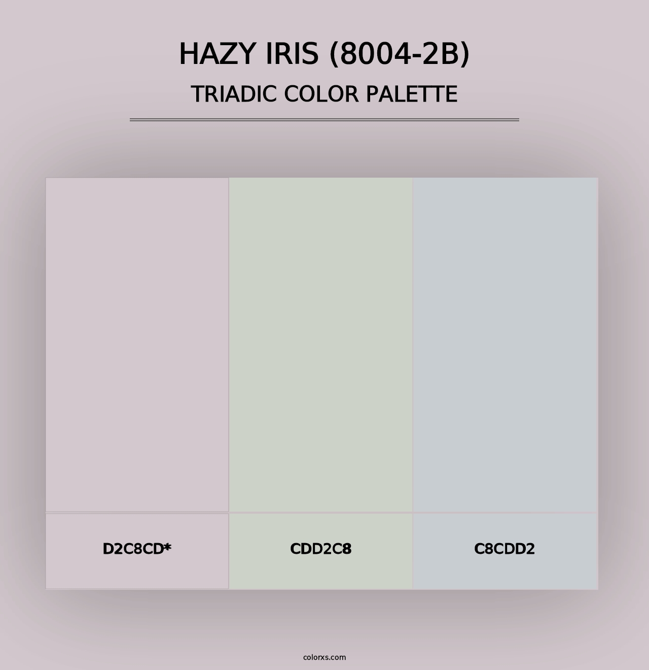 Hazy Iris (8004-2B) - Triadic Color Palette