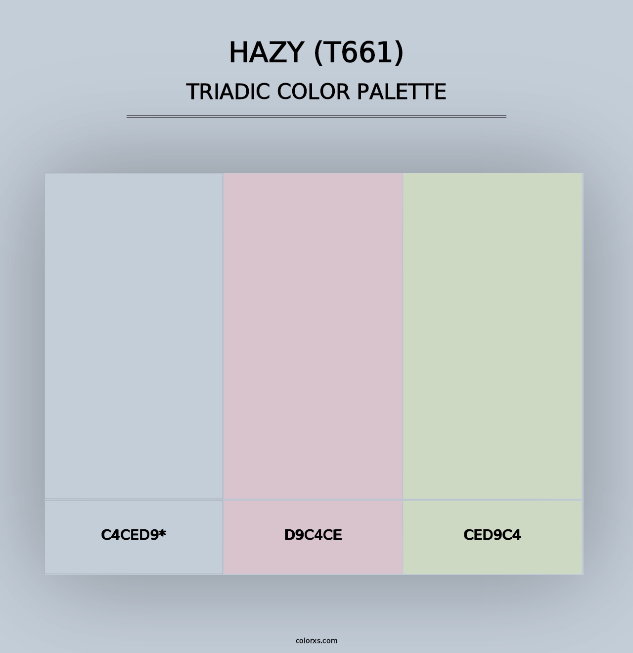 Hazy (T661) - Triadic Color Palette