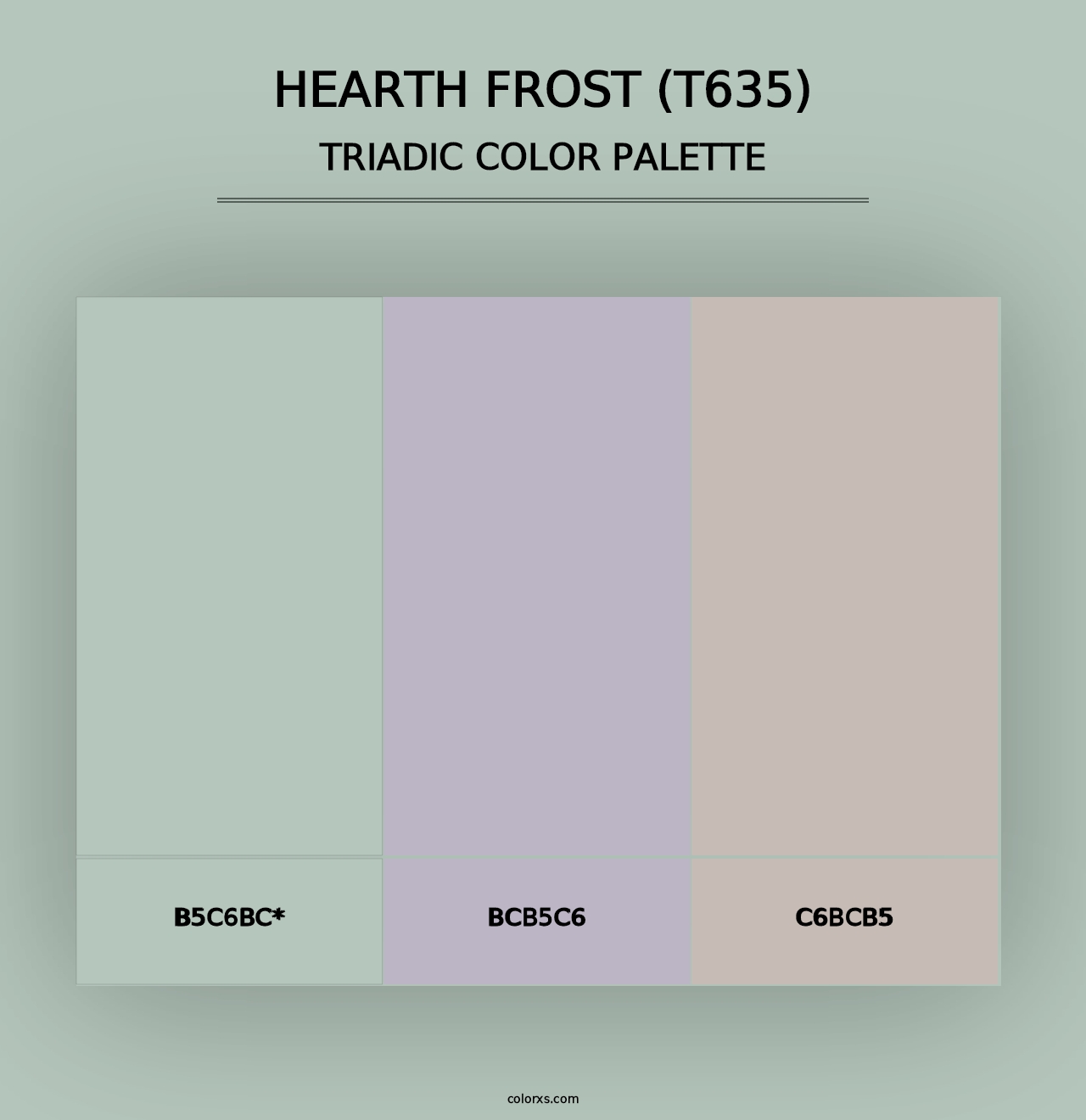 Hearth Frost (T635) - Triadic Color Palette