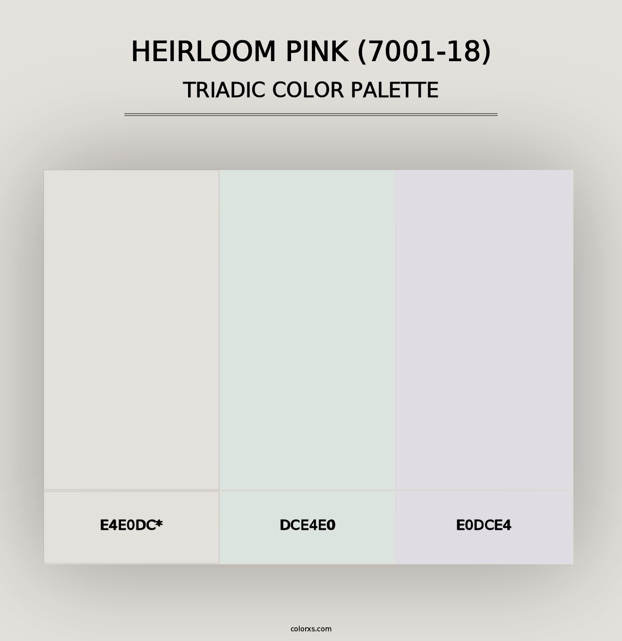 Heirloom Pink (7001-18) - Triadic Color Palette