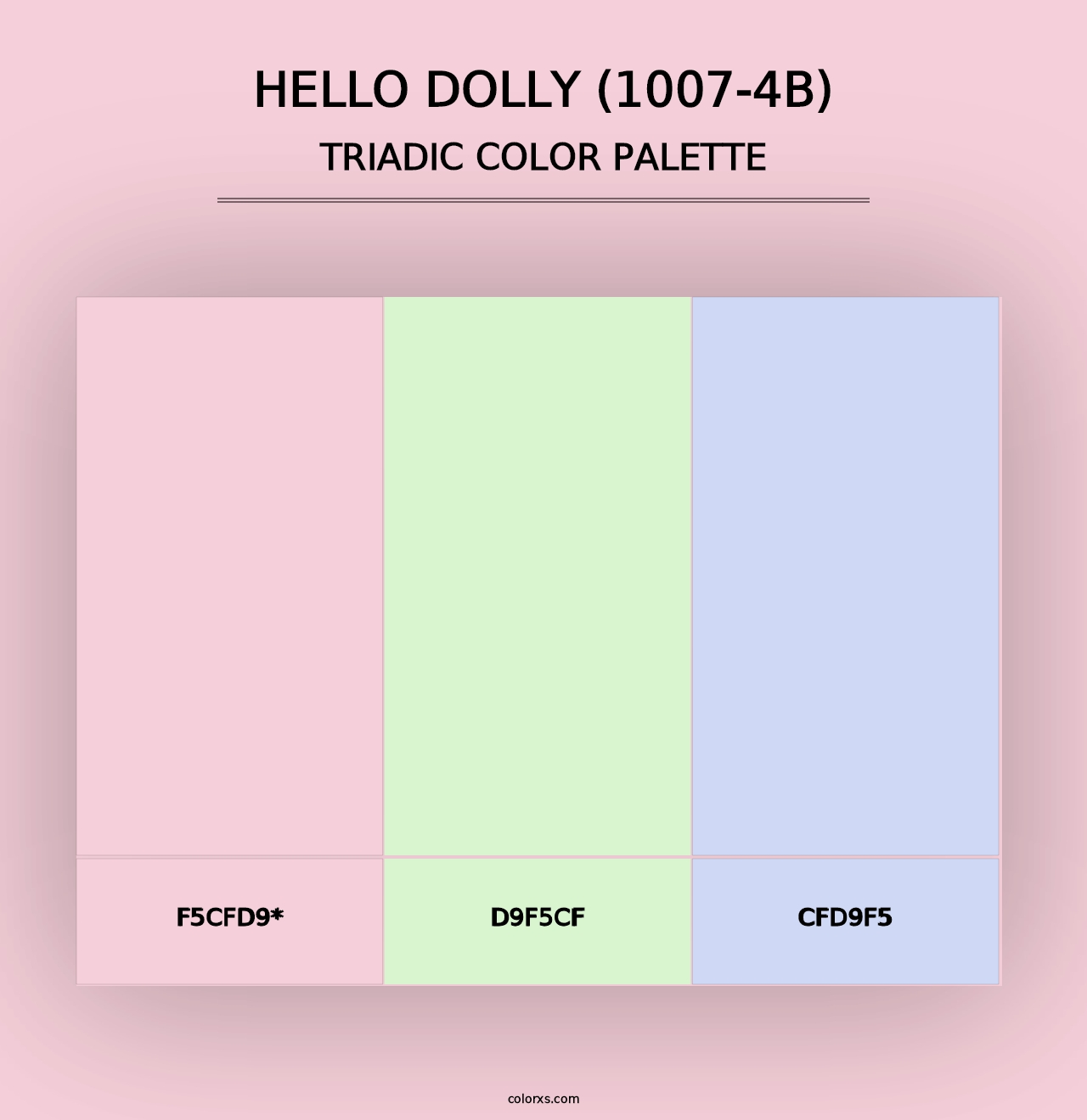 Hello Dolly (1007-4B) - Triadic Color Palette