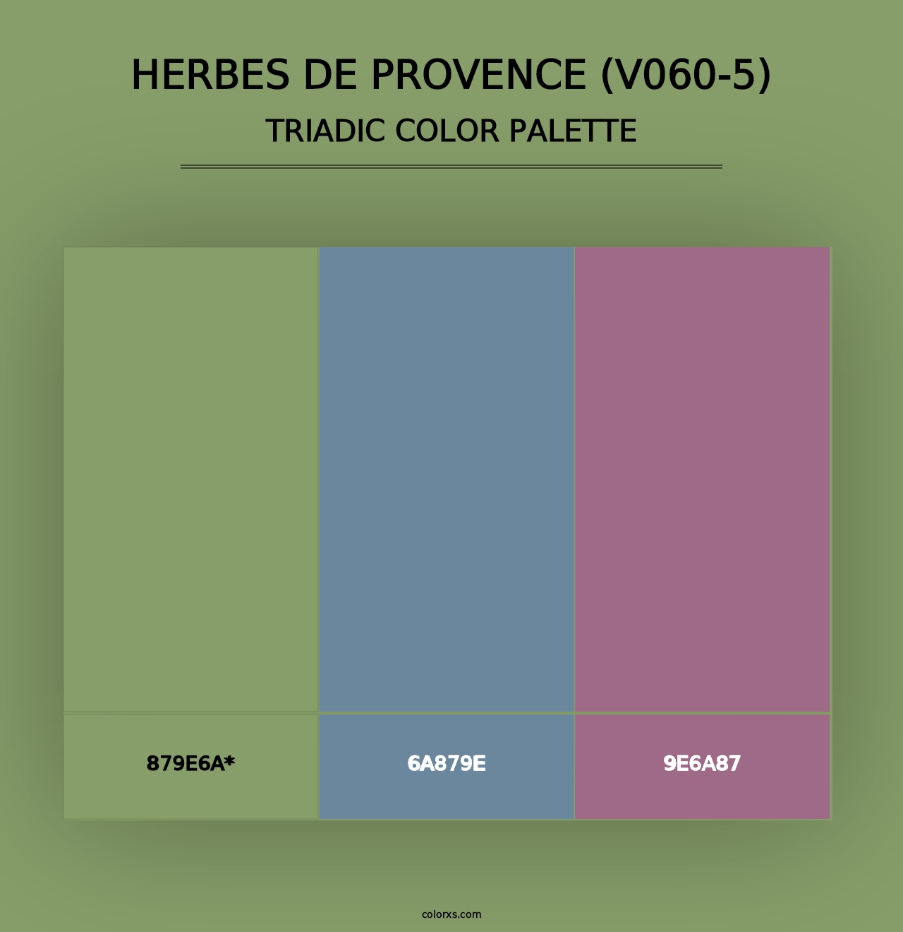 Herbes de Provence (V060-5) - Triadic Color Palette