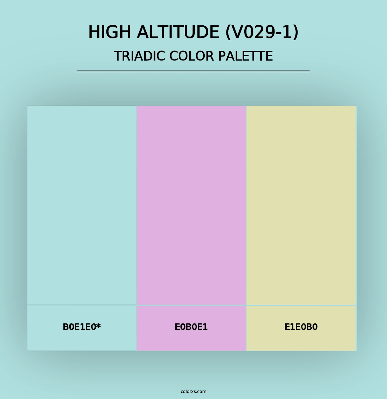 High Altitude (V029-1) - Triadic Color Palette