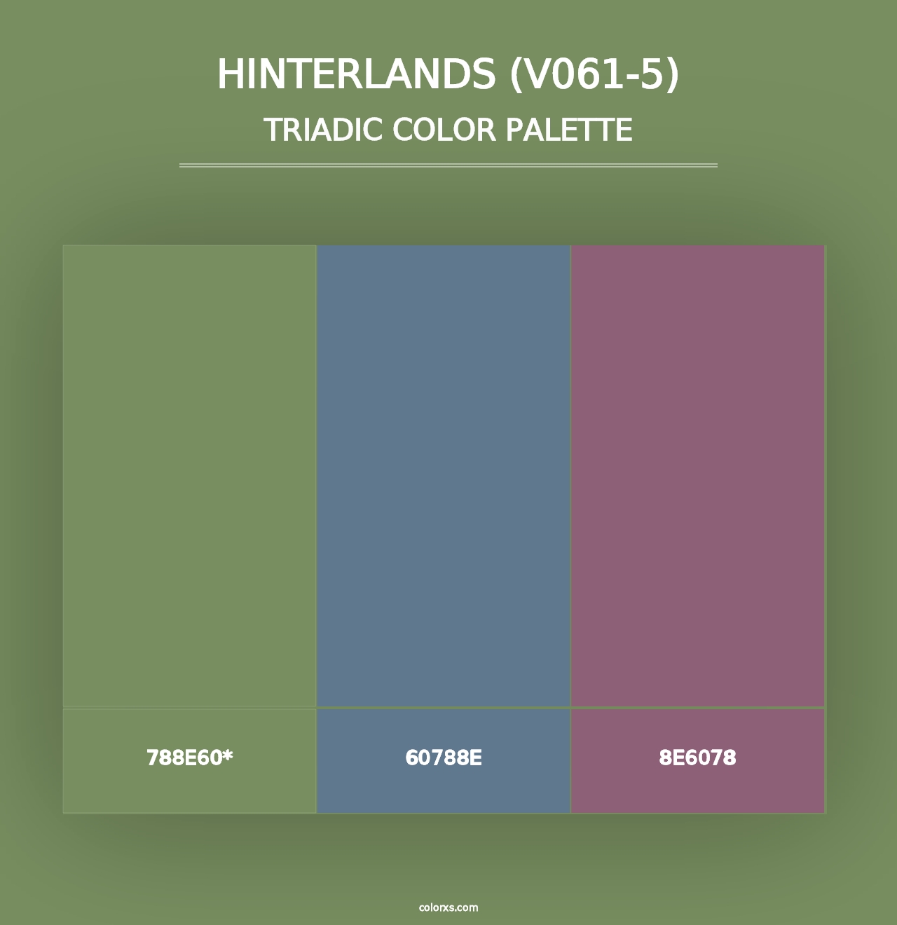 Hinterlands (V061-5) - Triadic Color Palette