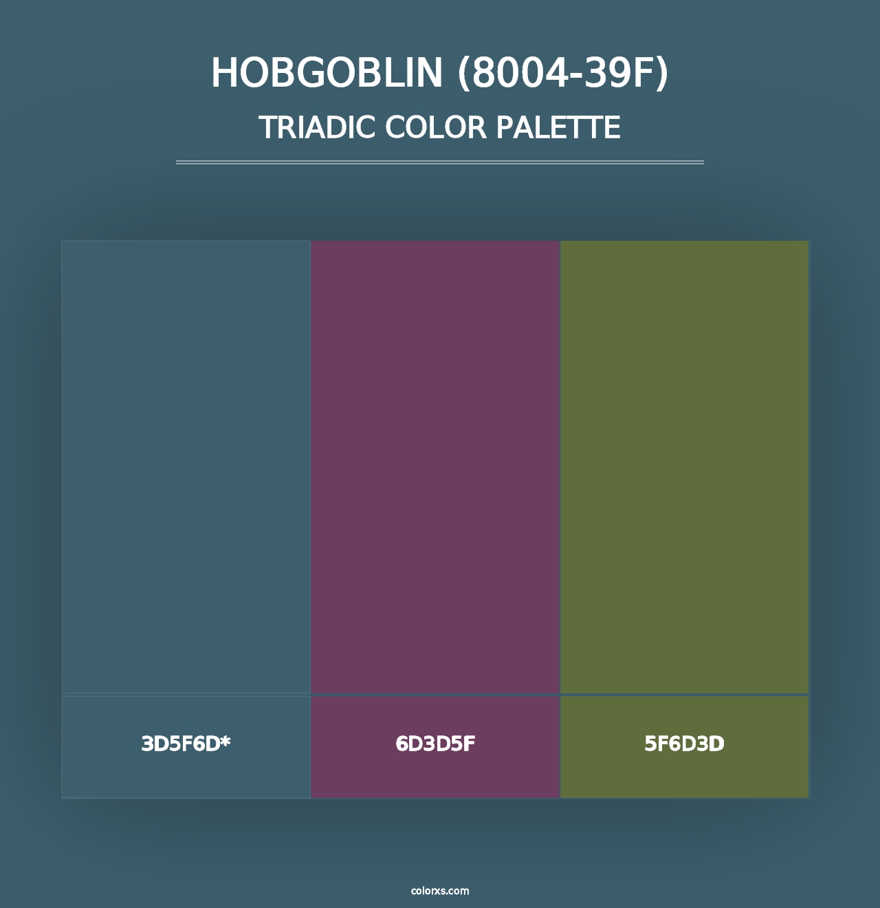 Hobgoblin (8004-39F) - Triadic Color Palette