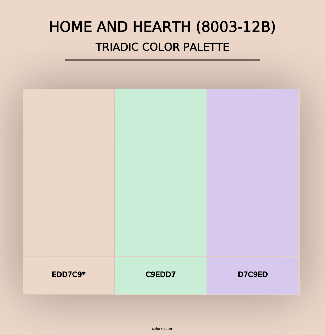 Home and Hearth (8003-12B) - Triadic Color Palette