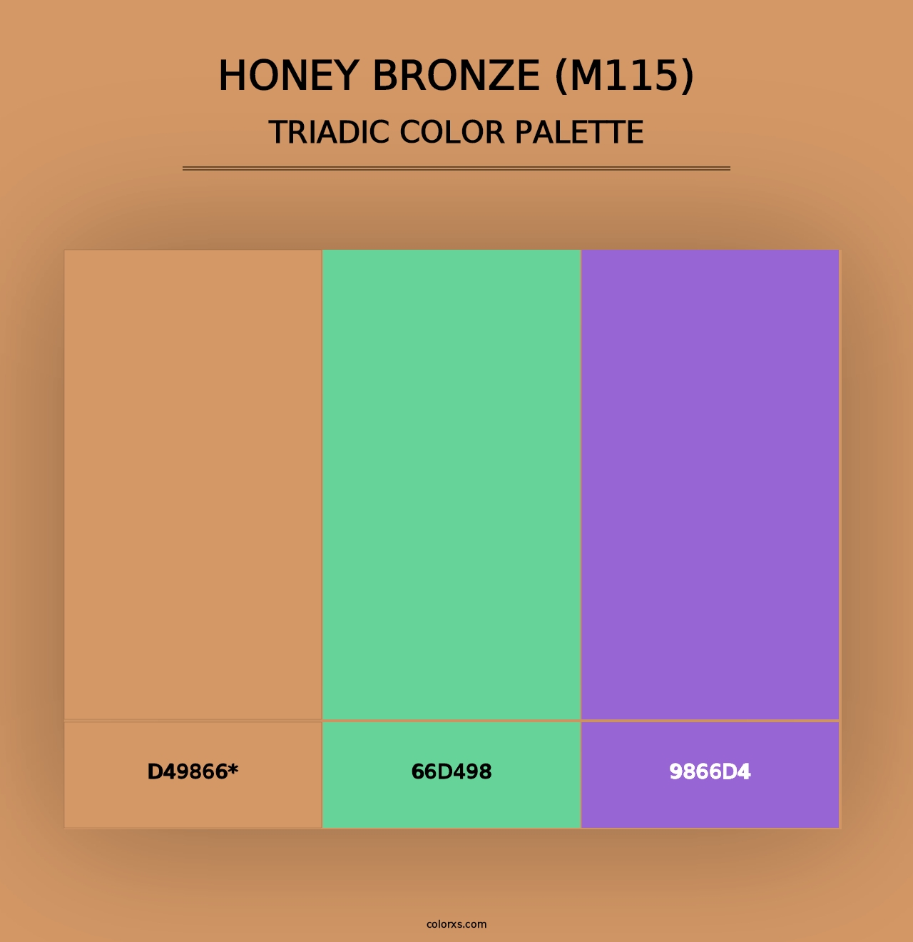 Honey Bronze (M115) - Triadic Color Palette